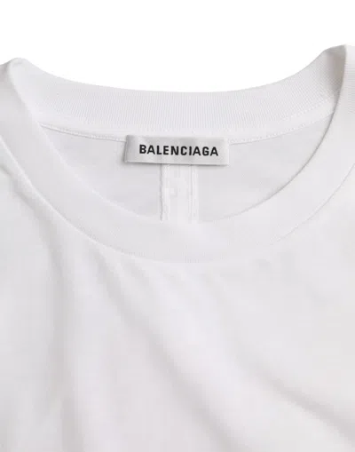 Pre-owned Balenciaga White Cotton Crew Neck Short Sleeves Women's T-shirt ()