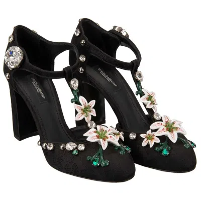 Dolce & Gabbana Black Viscose Pump In Black
