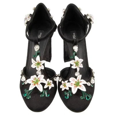 Dolce & Gabbana Black Viscose Pump In Black