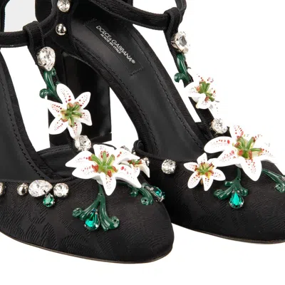 Dolce & Gabbana Black Viscose Pump In Black