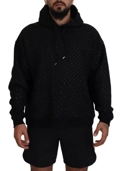 Pre-owned Dsquared2 Dsquared² Black Cotton Hooded Printed Men Pullover Men's Sweater ()