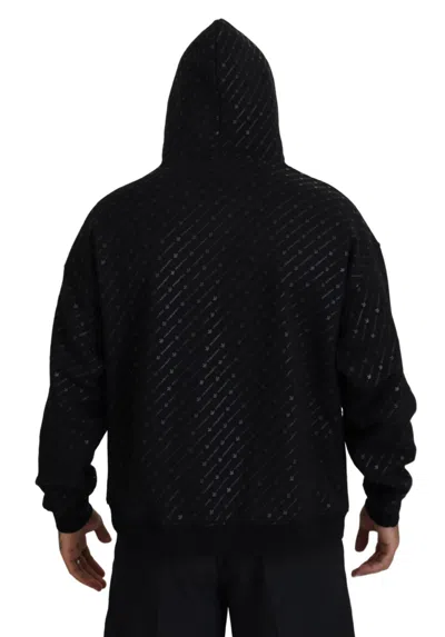 Pre-owned Dsquared2 Dsquared² Black Cotton Hooded Printed Men Pullover Men's Sweater ()