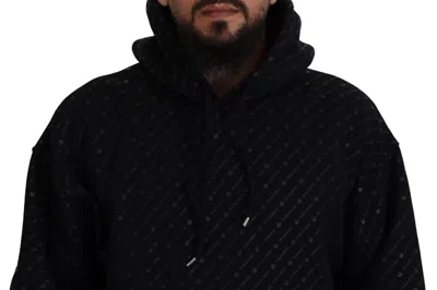 Pre-owned Dsquared2 Dsquared² Black Cotton Hooded Printed Men Pullover Men's Sweater ()
