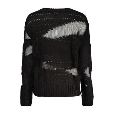 Guess Jeans Black Acrylic Women Sweater In Black