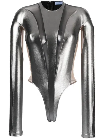 Mugler Topwear In Silver