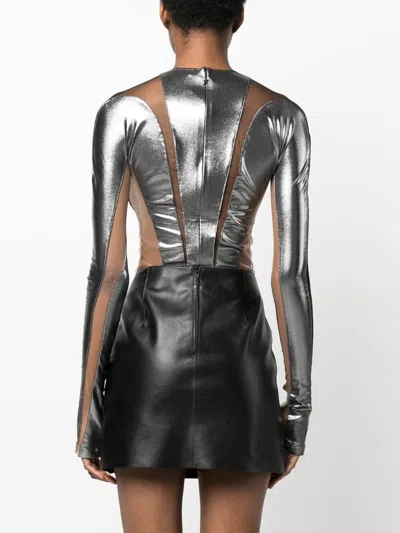 Mugler Topwear In Silver