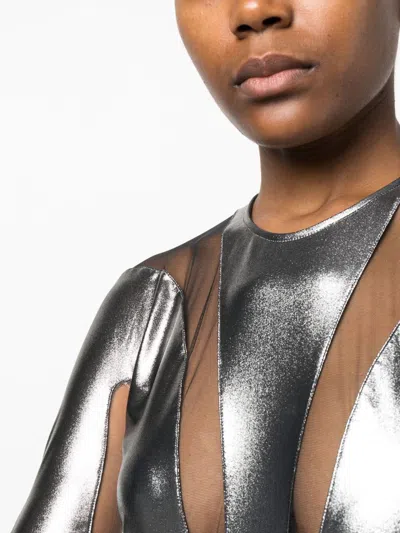 Mugler Topwear In Silver
