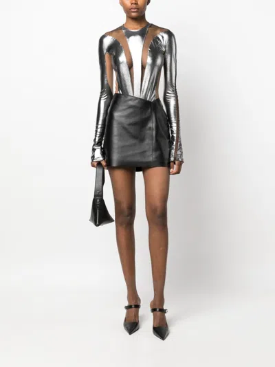 Mugler Topwear In Silver