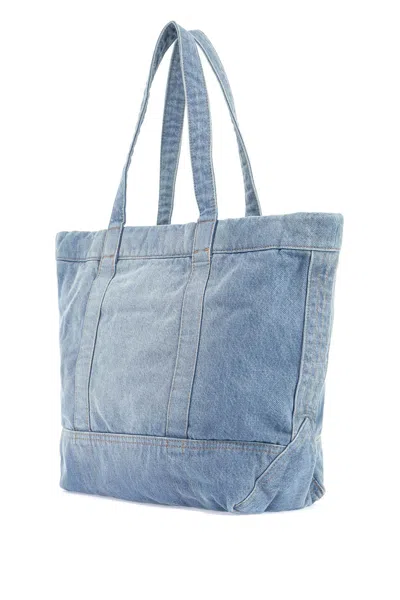 Polo Ralph Lauren Medium Denim Polo Bear Tote Bag In Blue