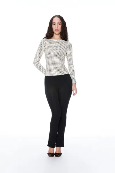 Ho24 Amelia Top In Butter Polka Dot