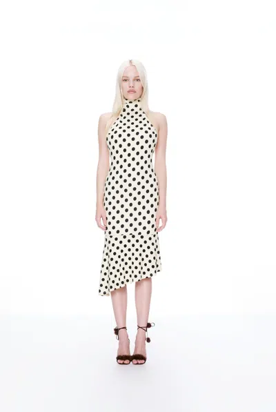 Ho24 Karina Dress In Butter Polka Dot