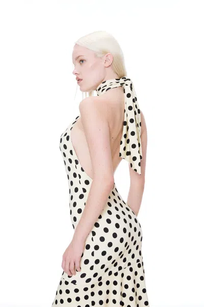 Ho24 Karina Dress In Butter Polka Dot