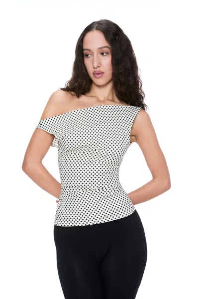 Ho24 Lani Top In Butter Polka Dot