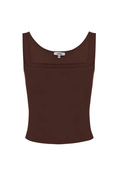 Ho24 Luna Top In Chocolate