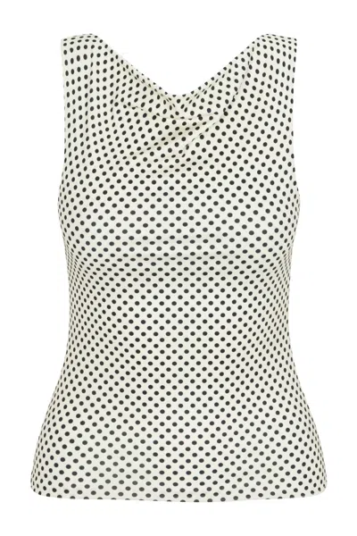 Shop Ho24 Lani Top In Butter Polka Dot