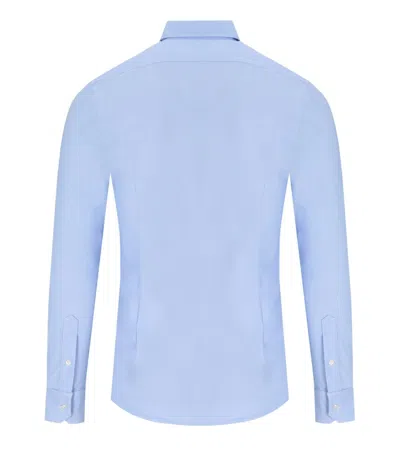 Archivium Light Blue Shirt With Micro-pattern