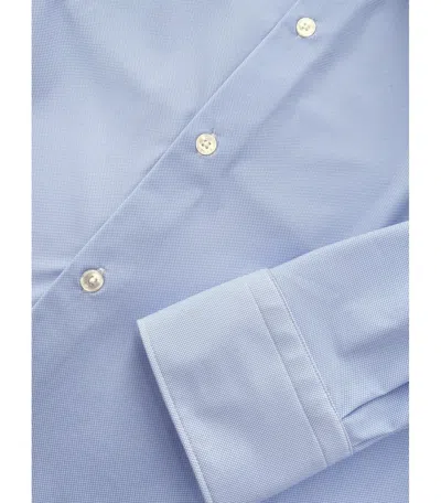 Archivium Light Blue Shirt With Micro-pattern