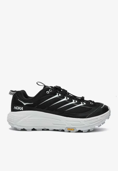 Hoka Mafate Three2 Rubber-trimmed Mesh Running Sneakers In Black