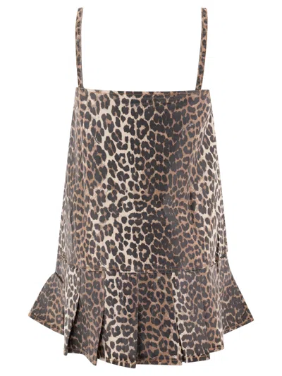 Ganni Dress With Animal Pattern