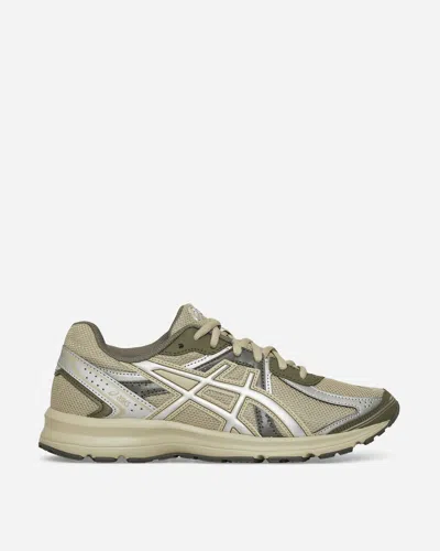 Asics Jog 100s Sportstyle Sneakers In Khaki/pure Silver At Urban Outfitters In Multicolor