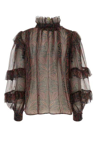 Etro Blusa In Crepe Stampato Donna In Printed
