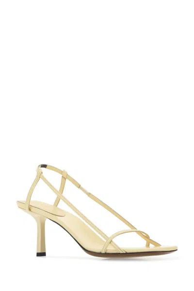 Neous Cream Leather Merga Sandals In Neutral