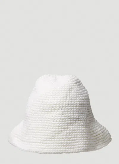 Moncler X Jw Anderson Men Knit Bucket Hat In White
