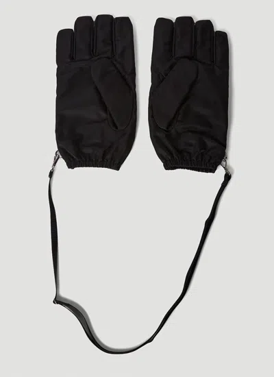 Prada Men Re-nylon Gloves In Black