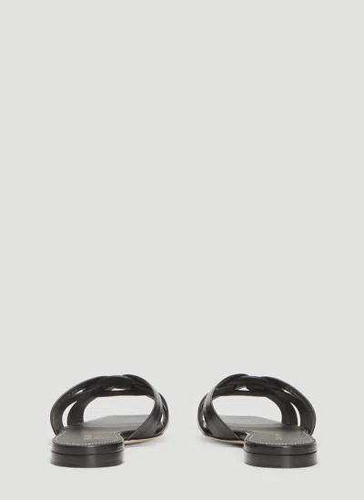 Saint Laurent Paris Women Tribute Mules In Smooth Leather In Black