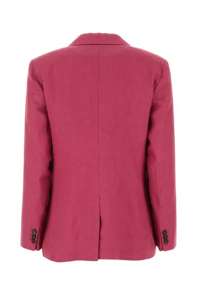 's Max Mara Tyrian Purple Linen Sofia Blazer In Purple