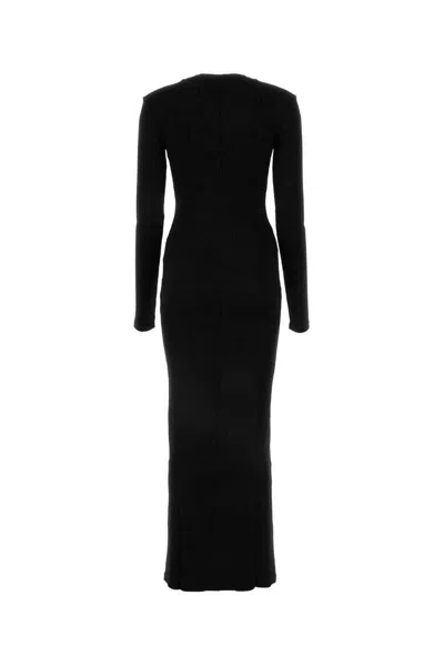Area Stretch Viscose Dress Star Embellishment In Black