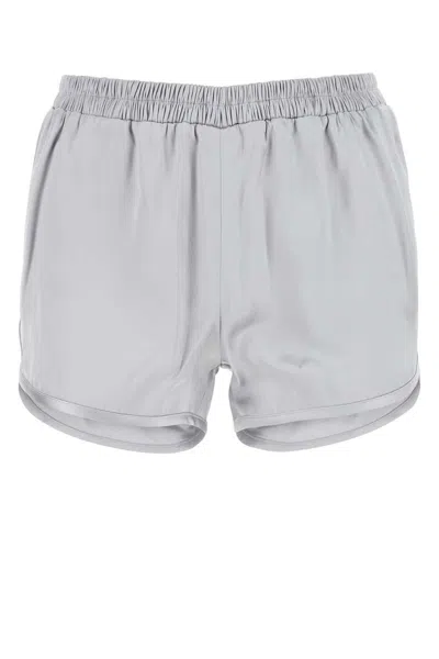 Christopher Esber Viscose Waist Shorts With Side Slits And Seam Pockets In Grey