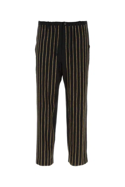 Dries Van Noten Viscose Blend Wide-leg Trousers In Black