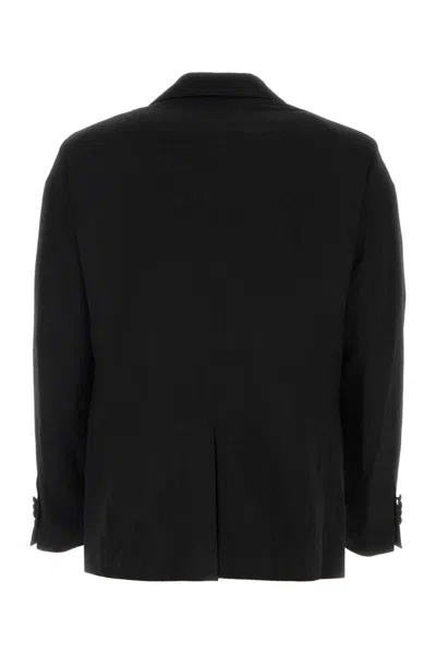 Etro Giacca In Lana Stretch Nera Uomo In Black