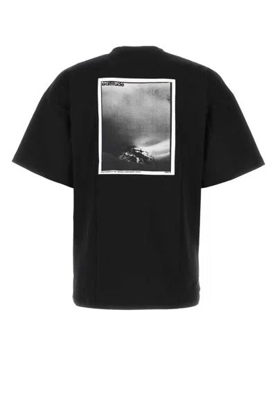 Oamc Photograph Print Crew Neck T-shirt In Black