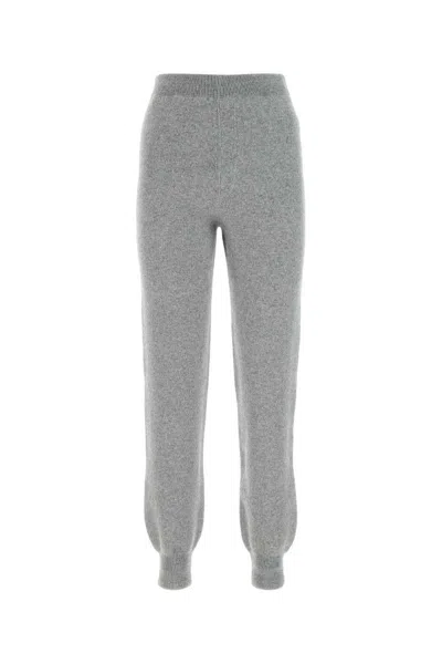 Prada Cashmere Blend Joggers With Elastic Waistband In Grey