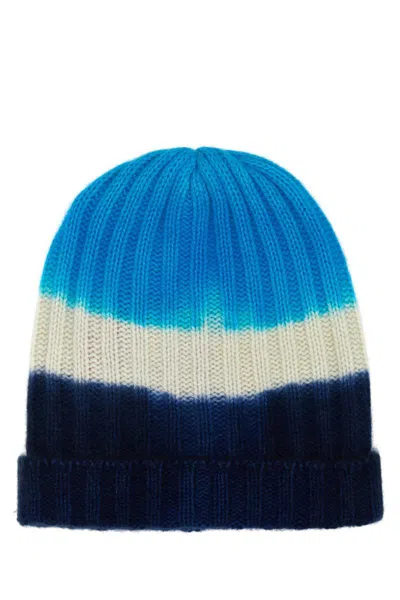 The Elder Statesman Cuffia In Cashmere Multicolor Uomo In Multicoloured