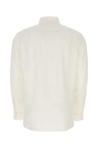 Valentino Classic White Poplin Shirt For Men In White