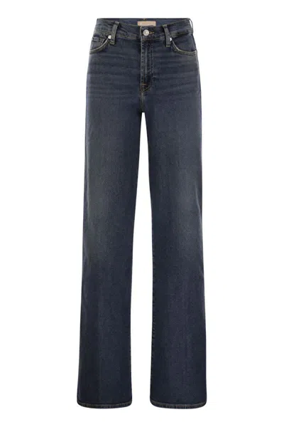 7 For All Mankind Lotta Bay Mid - High-waisted Jeans In Navy