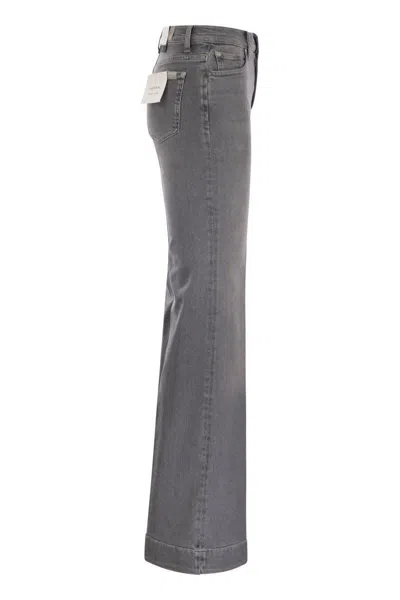 7 For All Mankind Modern Dojo Closing Act Grey In Denim Grey