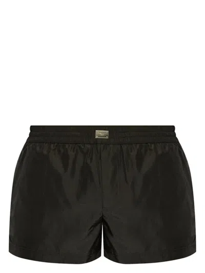 Dolce & Gabbana Men Short Swim Trunks With Tag In Black
