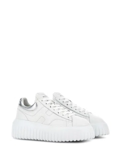 Shop Hogan H-stripes Sneakers Shoes In White