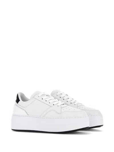 Hogan H645 Leather Sneakers In White