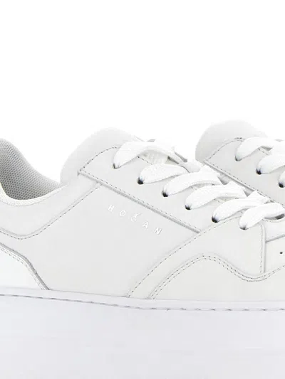 Hogan H645 Leather Sneakers In White