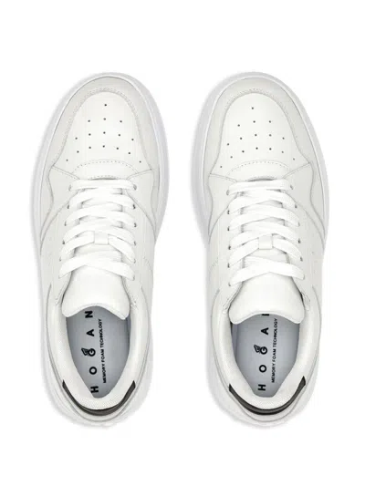 Hogan H645 Leather Sneakers In White