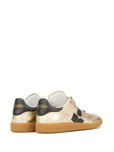 Isabel Marant Shiny Leather Kaycee Sneakers In Grey