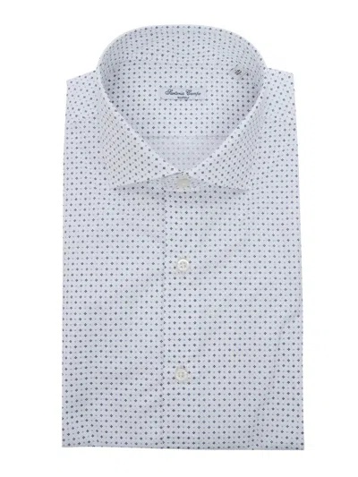 Sartoria Del Campo-sonrisa Shirt With Geometric Pattern In Multicolor