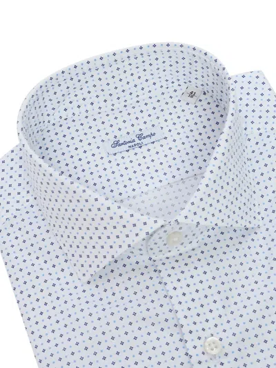Sartoria Del Campo-sonrisa Shirt With Geometric Pattern In Multicolor