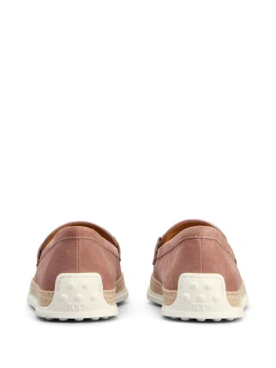 Tod's Suede Loafer With Metal Detail In Multicolor