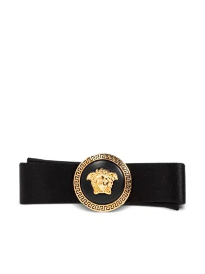Versace Gianni Ribbon Hair Clip Accessories In Black